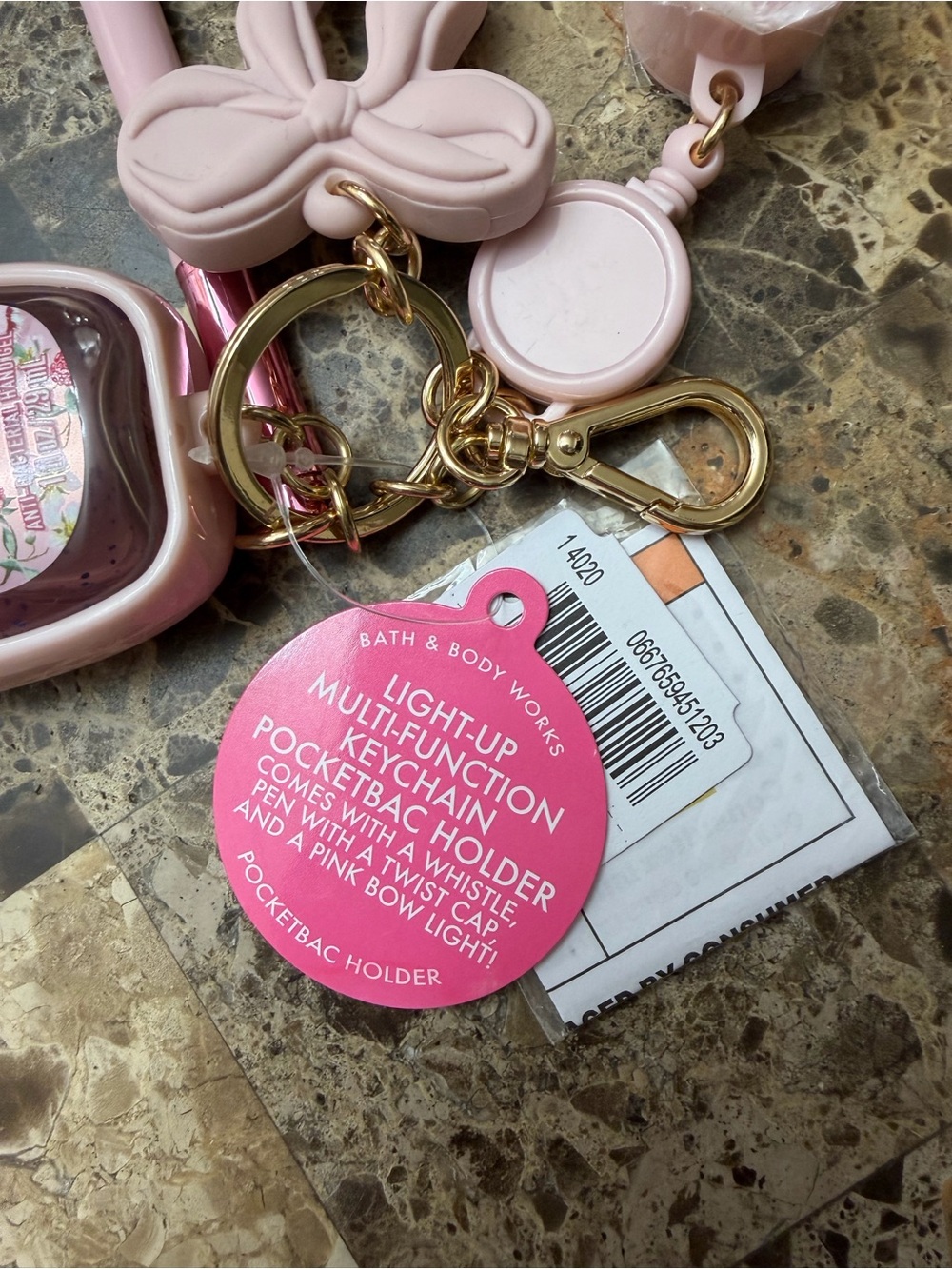 Bath & Body Works Pink Women’s Keychain Accessory Set with Charm - Picture 4 of 5